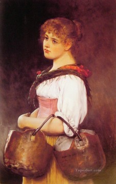  Blaas Oil Painting - The Milkmaid lady Eugene de Blaas